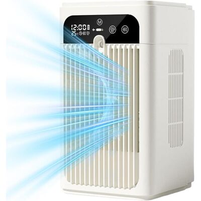 WUIPEO Tragbare Klimaanlage, Verdunstungsluftkühler, Zwei Einstellbare Geschwindigkeiten, Mit Wasser Nachfüllbar, Leiser Ventilator Mit Usb-timer. WUIPEO Tragbare Klimaanlage, Verdunstungsluftkühler, Zwei Einstellbare Geschwindigkeiten, Mit Wasser Nachfüllbar, Leiser Ventilator Mit Usb-timer.