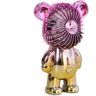 JUTE Tragbarer Mini-teddybär-ventilator Mit Kreativem Farbverlauf, Usb-aufladbar, Ideal Fürs Büro Oder Studentenwohnheim. Geschenkidee Mit Rot-goldenem Bärenmotiv. 4 Stück. JUTE Tragbarer Mini-teddybär-ventilator Mit Kreativem Farbverlauf, Usb-aufladbar, Ideal Fürs Büro Oder Studentenwohnheim. Geschenkidee Mit Rot-goldenem Bärenmotiv. 4 Stück.