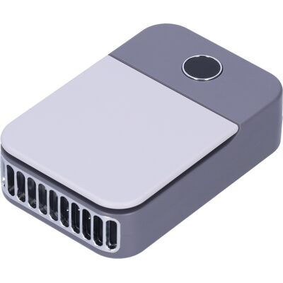 HEAT Tragbarer, Per Usb Aufladbarer Ventilator Mit Led-digitalanzeige, Kabellos, Zum Umhängen, Marineblau, Für Den Innen- Und Außenbereich HEAT Tragbarer, Per Usb Aufladbarer Ventilator Mit Led-digitalanzeige, Kabellos, Zum Umhängen, Marineblau, Für Den Innen- Und Außenbereich
