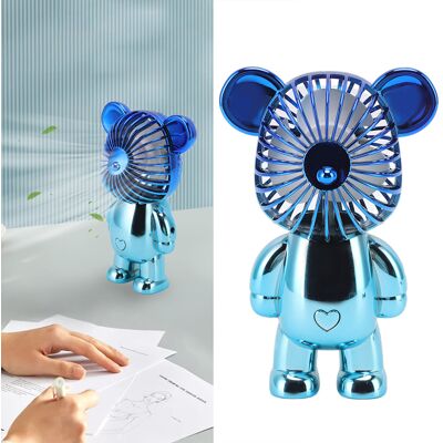 JUTE Niedlicher Tragbarer Bearbricklys-ventilator, Usb-aufladbar, A-3 JUTE Niedlicher Tragbarer Bearbricklys-ventilator, Usb-aufladbar, A-3