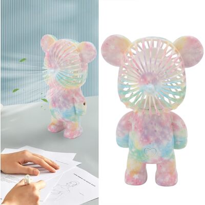 JUTE Niedlicher Tragbarer Bearbricklys-ventilator, Usb-aufladbar, B-1 JUTE Niedlicher Tragbarer Bearbricklys-ventilator, Usb-aufladbar, B-1