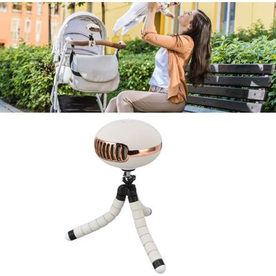 JUTE Kinderwagenventilator, Quallenförmiger Elektrischer Ventilator, Multifunktionsständer, Usb-aufladbarer Tragbarer Ventilator, Weiß JUTE Kinderwagenventilator, Quallenförmiger Elektrischer Ventilator, Multifunktionsständer, Usb-aufladbarer Tragbarer Ventilator, Weiß