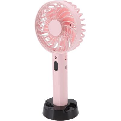 HEAT Kleiner Tragbarer Rosa Ventilator, Usb-aufladbar, Mit Integriertem Standfuß, Ideal Für Reisen Und Zuhause. HEAT Kleiner Tragbarer Rosa Ventilator, Usb-aufladbar, Mit Integriertem Standfuß, Ideal Für Reisen Und Zuhause.