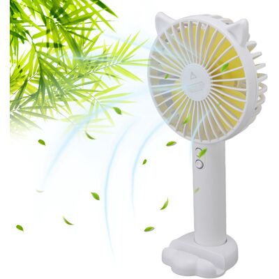 JUTE Kleiner, Tragbarer Ventilator, Wiederaufladbar Per Usb, Niedlich Und Kompakt, Ideal Für Studenten, Studentenwohnheime, Büros Und Desktop-computer. Weiß. JUTE Kleiner, Tragbarer Ventilator, Wiederaufladbar Per Usb, Niedlich Und Kompakt, Ideal Für Studenten, Studentenwohnheime, Büros Und Desktop-computer. Weiß.