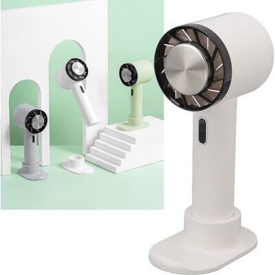 JUTE Tragbarer, Per Usb Aufladbarer Ventilator Zum Kühlen Und Vereisen, Weiß. JUTE Tragbarer, Per Usb Aufladbarer Ventilator Zum Kühlen Und Vereisen, Weiß.