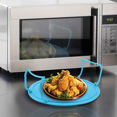 HEAT Mikrowellen-garrost Aus Kunststoff, Multifunktionaler, Stapelbarer Kochrost, Blauer Dampfeinsatz, Warmhalteplatte Für Den Backofen HEAT Mikrowellen-garrost Aus Kunststoff, Multifunktionaler, Stapelbarer Kochrost, Blauer Dampfeinsatz, Warmhalteplatte Für Den Backofen