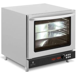 ROYAL CATERING Profi-Heißluftofen Konvektomat 2800 w 230 v Timer Dampffunktion 4 Bleche