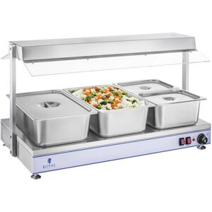 ROYAL CATERING Warmhalteplatte Speisenwärmer Wärmetheke Buffetwärmer 2000 w 4 Halogenlampen