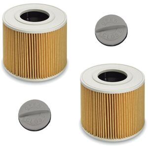 Trade-shop - 2x Patronen-Filter Staubsaugerfilter inkl. Verschlussschraube für Kärcher 6.414-789 6.414-789.0 nt 27/1 me Professional nt 48/1 te