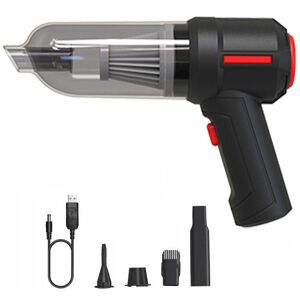 TOVBMUP 3 in 1 Handheld Cordless Air Blower Air Duster Mini 9000Pa Cordless Car pc Keyboard Handstaubsauger Schwarz