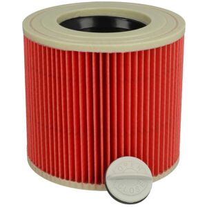 1x Faltenfilter kompatibel mit Kärcher wd 2.500 m, wd 2 Cartridge Filter, wd 2 Home Nass- & Trockensauger - Filter, Patronenfilter, rot - Vhbw