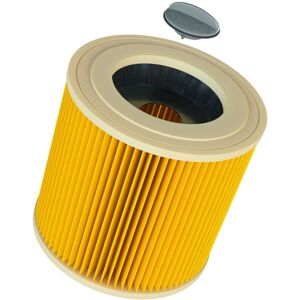 1x Faltenfilter kompatibel mit Kärcher wd 3 p Premium, wd 3 Premium Car Kit Staubsauger - Filter, Patronenfilter, Papier, gelb - Vhbw