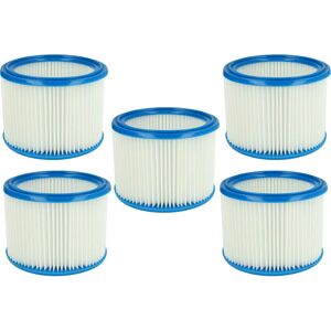 Filterset 5x Faltenfilter kompatibel mit Nilfisk Attix 50-21 pc, 50-21 pc Clean Room Nass- und Trockensauger - Filter, Patronenfilter - Vhbw