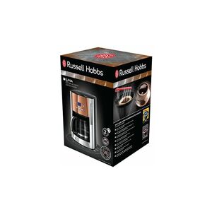 RUSSELL HOBBS&NBSP; Russell Hobbs Digitale Kaffeemaschine Luna Edelstahl/Kupfer, programmierbarer Timer, bis 12 Tassen, 1,5l Glaskanne, Warmhalteplatte,