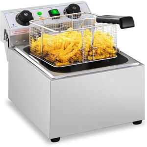 Royal Catering - Fritteuse Edelstahl Gastronomie Elektro Fritteuse 10 l Kaltzone 3200 w Timer