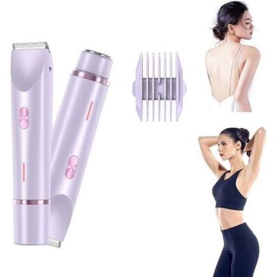 OEM 2-in-1 Damenrasierer – Elektrorasierer – Wasserdicht – Epilierer – Bikini-trimmer – Damentrimmer – Lila OEM 2-in-1 Damenrasierer – Elektrorasierer – Wasserdicht – Epilierer – Bikini-trimmer – Damentrimmer – Lila
