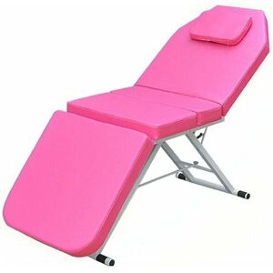 SENDERPICK Massageliege klappbar 3 Sektionen klappbar klappbar Kosmetikliege spa Salon Kosmetikliege für Salon Spa Beauty (rosa)