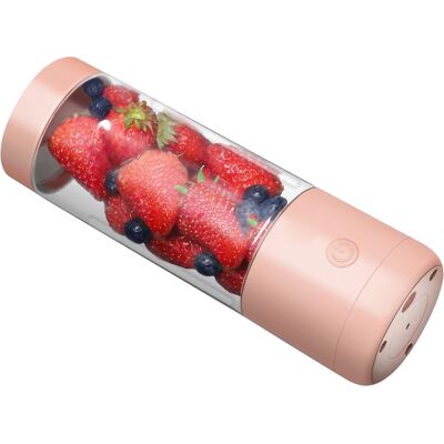 HEAT Tragbarer Hochleistungs-standmixer Mit Usb-anschluss, Elektrischer Entsafter Für Zuhause Und Unterwegs, 400 Ml, Grapefruit-rosa, Doppelklinge HEAT Tragbarer Hochleistungs-standmixer Mit Usb-anschluss, Elektrischer Entsafter Für Zuhause Und Unterwegs, 400 Ml, Grapefruit-rosa, Doppelklinge