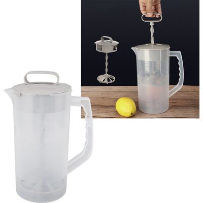 JUTE 2000-ml-druckteekanne, Manuelle Zitruspresse, Mixer JUTE 2000-ml-druckteekanne, Manuelle Zitruspresse, Mixer