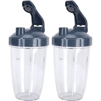 HEAT Ersatzset Mit Transparentem Glasdeckel (24 Oz) Für Mixerbecher, Passend Für 600-w-/900-w-entsafter. HEAT Ersatzset Mit Transparentem Glasdeckel (24 Oz) Für Mixerbecher, Passend Für 600-w-/900-w-entsafter.