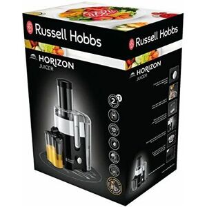 Russell Hobbs Entsafter Horizon, extra große Einfüllöffnung f. ganzes Obst & Gemüse, 2 Geschwindigkeitsstufen, 750ml Saftbehälter, 2,0l Fruchtfleischbehälter,