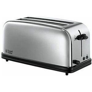 Russell Hobbs Toaster 2-Schlitz-Langschlitz Chester, 2 extra breite Langschlitzkammern für 4 Toastscheiben, inkl. Brötchenaufsatz, 6 einstellbare Bräunungsstufen +