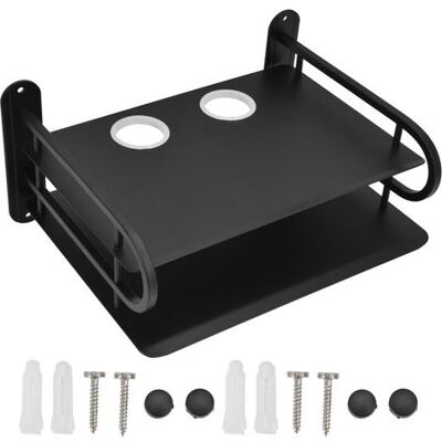 OEM Doppellagiges Schwebendes Wandregal, Tv-box, Wandrouter, Dvd-kabelreceiver, Wohnregale OEM Doppellagiges Schwebendes Wandregal, Tv-box, Wandrouter, Dvd-kabelreceiver, Wohnregale
