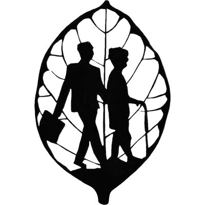 JUTE Schwarze, Blattförmige Metalldekorationen Zum Muttertag, Die Verschiedene Momente Zwischen Einer Mutter Und Ihrem Kind Darstellen. Einheitsgröße. JUTE Schwarze, Blattförmige Metalldekorationen Zum Muttertag, Die Verschiedene Momente Zwischen Einer Mutter Und Ihrem Kind Darstellen. Einheitsgröße.