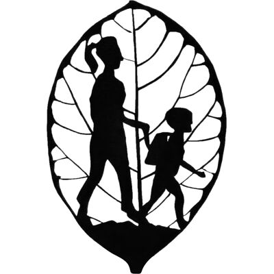 JUTE Schwarze, Blattförmige Metalldekorationen Zum Muttertag, Die Verschiedene Momente Zwischen Einer Mutter Und Ihrem Kind Darstellen. Einheitsgröße. JUTE Schwarze, Blattförmige Metalldekorationen Zum Muttertag, Die Verschiedene Momente Zwischen Einer Mutter Und Ihrem Kind Darstellen. Einheitsgröße.