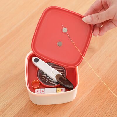 HEAT Magnetische Nähbox Aus Pp-polyester, Farbenfroh, Multifunktional, Skandinavischer Stil, Aufbewahrungsbox Für Bastelbedarf, Rosa Und Lila HEAT Magnetische Nähbox Aus Pp-polyester, Farbenfroh, Multifunktional, Skandinavischer Stil, Aufbewahrungsbox Für Bastelbedarf, Rosa Und Lila
