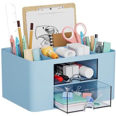 OEM Allecto Schreibtisch-organizer Multifunktionaler Stiftehalter 2 Schubladen Blau Aufbewahrungssystem Bürozubehör Ideal Fürs Homeoffice 7 Fächer OEM Allecto Schreibtisch-organizer Multifunktionaler Stiftehalter 2 Schubladen Blau Aufbewahrungssystem Bürozubehör Ideal Fürs Homeoffice 7 Fächer