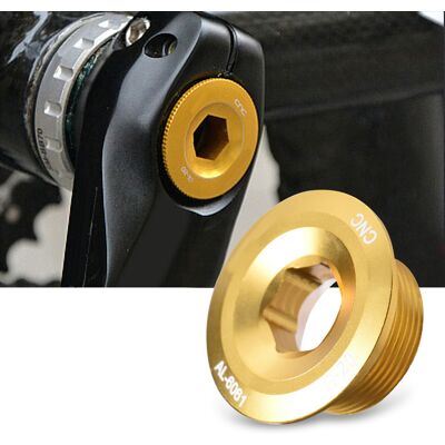 HEAT Vis De Fixation De Manivelle De Vélo Gub En Alliage D'Aluminium Durable (dorée) HEAT Vis De Fixation De Manivelle De Vélo Gub En Alliage D'Aluminium Durable (dorée)