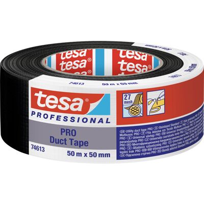 Tesa - Gewebeband Duct Tape Pro 74613 Schwarz Länge 50 M Breite 50 Mm Tesa - Gewebeband Duct Tape Pro 74613 Schwarz Länge 50 M Breite 50 Mm