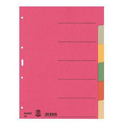 Leitz Ordnerregister Din A4 Blanko Karton Recycelt Mehrfarbig 6 Registerbltter Leitz Ordnerregister Din A4 Blanko Karton Recycelt Mehrfarbig 6 Registerbltter