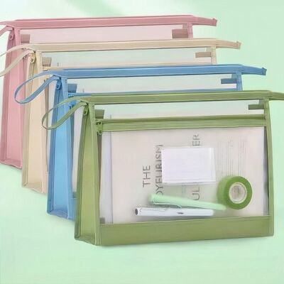 OEM 4-teilige A4-dokumentenmappe Mit Reißverschluss Doppellagig Extra Groß Transparent Mit Etikettenfach Sichtfenster Aus Netzgewebe Organizer Für OEM 4-teilige A4-dokumentenmappe Mit Reißverschluss Doppellagig Extra Groß Transparent Mit Etikettenfach Sichtfenster Aus Netzgewebe Organizer Für