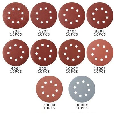 JUTE (125 Mm (5 Zoll) Rotes 8-loch-schleifpapier, Grenzüberschreitender Bestseller, Zum Schleifen Von Wänden Und Holz, Beflockte Blätter, 100 Stück Pro Los, 100 Blatt/packung) JUTE (125 Mm (5 Zoll) Rotes 8-loch-schleifpapier, Grenzüberschreitender Bestseller, Zum Schleifen Von Wänden Und Holz, Beflockte Blätter, 100 Stück Pro Los, 100 Blatt/packung)