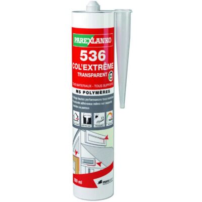 Parexlanko 536 Col'extrême Kleber - Transparent - 290 Ml - L536trans290 Parexlanko 536 Col'extrême Kleber - Transparent - 290 Ml - L536trans290
