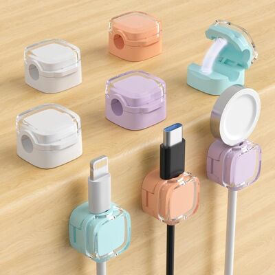 NO BRAND Magnetische Kabelclips – Kabelorganizer-set – Schreibtisch-organizer – Starker 3m-kleber – 8er-pack – Verschiedene Farben NO BRAND Magnetische Kabelclips – Kabelorganizer-set – Schreibtisch-organizer – Starker 3m-kleber – 8er-pack – Verschiedene Farben
