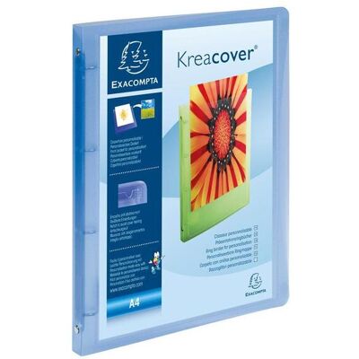 Exacompta 51962e Ringmappe A4 Blau, Transparent Exacompta 51962e Ringmappe A4 Blau, Transparent