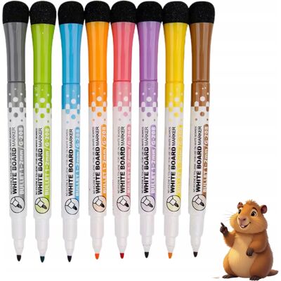 OEM Farbige Marker - Trocken Abwischbar Mit Schwamm Und Magnet, 8er-set. OEM Farbige Marker - Trocken Abwischbar Mit Schwamm Und Magnet, 8er-set.