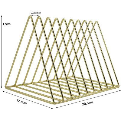 JUTE Dreieckiger Ablageorganizer, Zeitschriftenständer, Metallregal, Dekorative Büroaufbewahrung Für Zuhause Oder Büro JUTE Dreieckiger Ablageorganizer, Zeitschriftenständer, Metallregal, Dekorative Büroaufbewahrung Für Zuhause Oder Büro