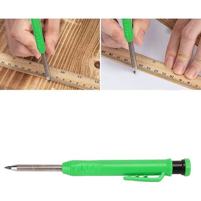 JUTE Zimmermannsbleistift-set Aus Massivholz Mit Langer Mine, Tiefem Loch, Mechanischer Struktur, Bleistift, Marker Und Linienzeichnungswerkzeugen Eingebauter Bleistiftspitzer Geeignet Für Zimmerleute, Sch JUTE Zimmermannsbleistift-set Aus Massivholz Mit Langer Mine, Tiefem Loch, Mechanischer Struktur, Bleistift, Marker Und Linienzeichnungswerkzeugen Eingebauter Bleistiftspitzer Geeignet Für Zimmerleute, Sch