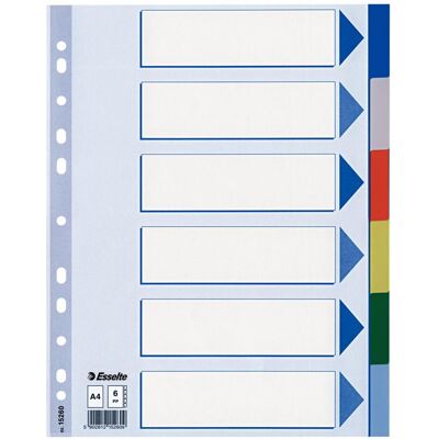Esselte 15260 Tab-register Leerer Registerindex Polypropylen (pp) Mehrfarbig Esselte 15260 Tab-register Leerer Registerindex Polypropylen (pp) Mehrfarbig