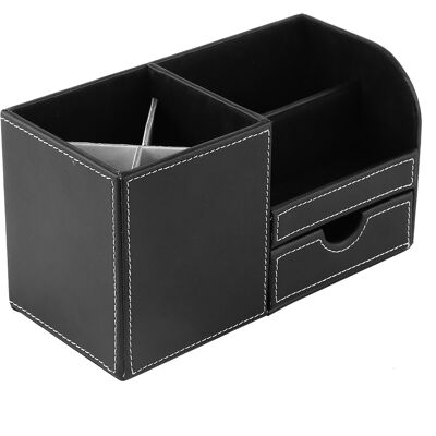 HEAT Stiftehalter Aus Holz Und Leder, Multifunktionaler Schreibtischorganizer, Aufbewahrungsbox Für Stifte Und Bleistifte, Zubehöretui, 1 Stück HEAT Stiftehalter Aus Holz Und Leder, Multifunktionaler Schreibtischorganizer, Aufbewahrungsbox Für Stifte Und Bleistifte, Zubehöretui, 1 Stück
