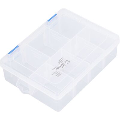 HEAT Kleinteile-organizer, 7 Fächer, Transparente Aufbewahrungsbox Aus Pp-kunststoff Mit Herausnehmbarer Trennwand HEAT Kleinteile-organizer, 7 Fächer, Transparente Aufbewahrungsbox Aus Pp-kunststoff Mit Herausnehmbarer Trennwand