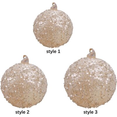 JUTE Dekorative Glitzernde Weihnachtskugel Aus Glas, Ideal Für Hochzeiten, Partys Und Feste. JUTE Dekorative Glitzernde Weihnachtskugel Aus Glas, Ideal Für Hochzeiten, Partys Und Feste.