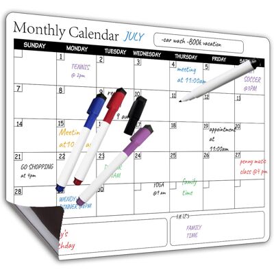 HEAT Wiederbeschreibbare Magnetische Whiteboard-kühlschrank-kalender-nachrichtentafel-monatsplaner-tafel HEAT Wiederbeschreibbare Magnetische Whiteboard-kühlschrank-kalender-nachrichtentafel-monatsplaner-tafel