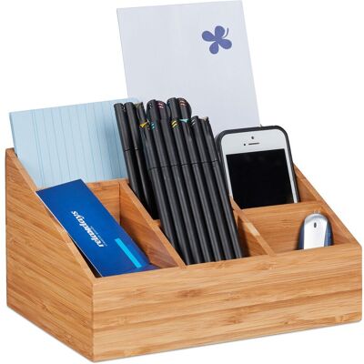 Schreibtisch Organizer, 6 Fächer Für Stifte, Notizzettel, Briefe, Büroklammern, Desk Organizer Bambus, Natur - Relaxdays Schreibtisch Organizer, 6 Fächer Für Stifte, Notizzettel, Briefe, Büroklammern, Desk Organizer Bambus, Natur - Relaxdays