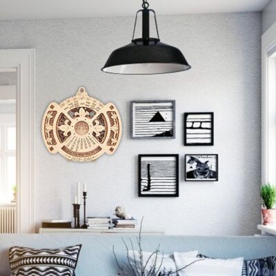 JUTE Ewiger Wandkalender Aus Holz Für 2021, Zum Aufhängen, Verstellbar, Für Zuhause, Büro Oder Schule. JUTE Ewiger Wandkalender Aus Holz Für 2021, Zum Aufhängen, Verstellbar, Für Zuhause, Büro Oder Schule.