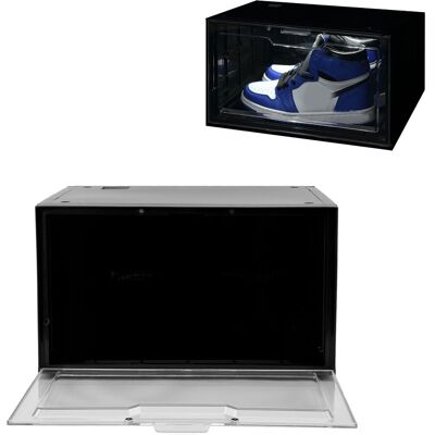 JUTE Dicke, Transparente, Staubdichte Aj-schuhbox, Sneaker-präsentationsbox, Magnetische Led-schuhbox Mit Soundaktivierung, Pp-schuhaufbewahrungsbox, Mehrere Stapelbare Boxen, Schwarz. JUTE Dicke, Transparente, Staubdichte Aj-schuhbox, Sneaker-präsentationsbox, Magnetische Led-schuhbox Mit Soundaktivierung, Pp-schuhaufbewahrungsbox, Mehrere Stapelbare Boxen, Schwarz.